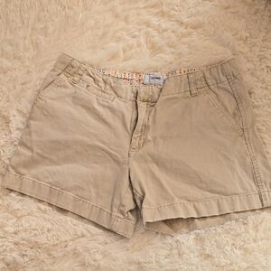 100% Cotton Beige/Tan Women's Casual Shorts